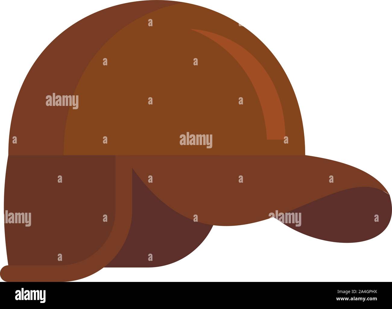 Hunter cap icon. Flat illustration of hunter cap vector icon for web