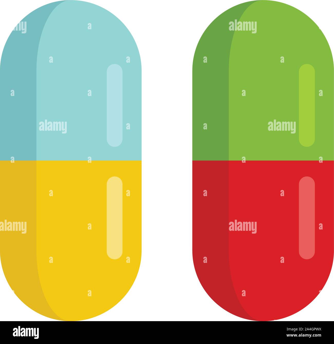 Protein capsule icon. Flat illustration of protein capsule vector icon ...
