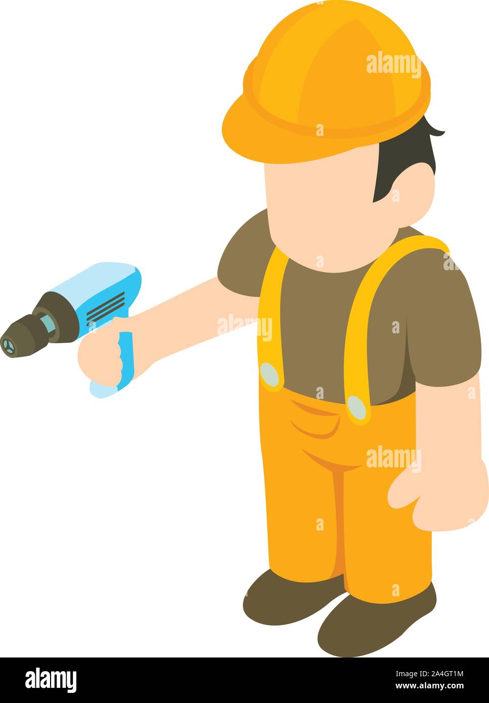 Repairman icon, isometric style Stock Vector