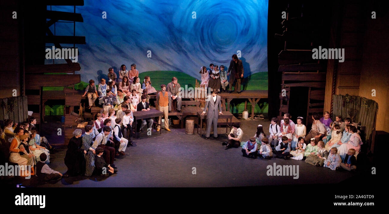 Tuscaloosa Children's Theatre presents the Adventures of Tom Sawyer in the Bama Theatre, Tuscaloosa, Alabama Stock Photo