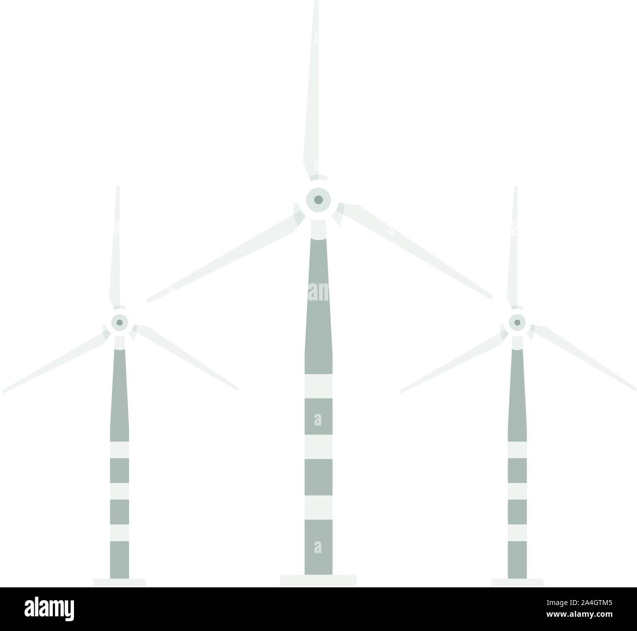 Wind turbine icon. Flat illustration of wind turbine vector icon for ...