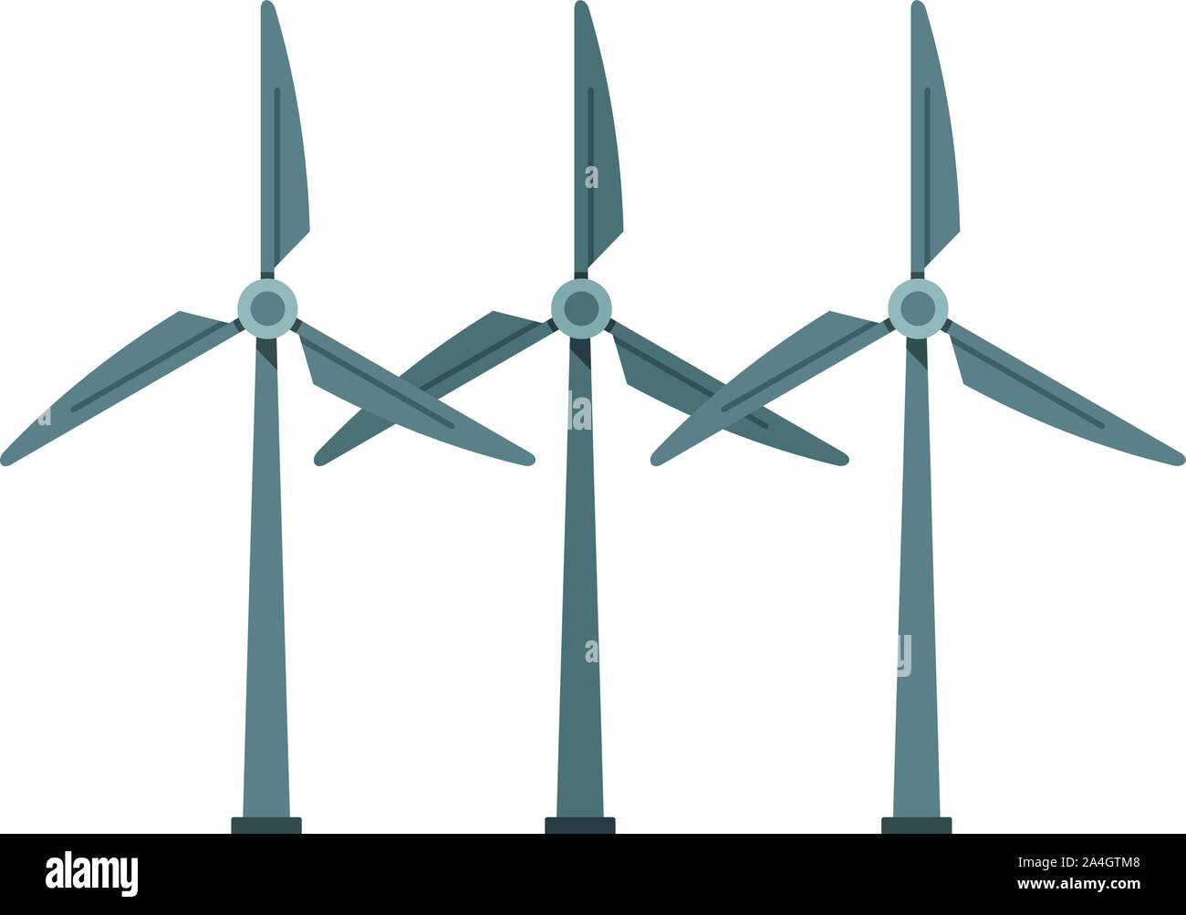 Wind turbine energy icon. Flat illustration of wind turbine energy ...