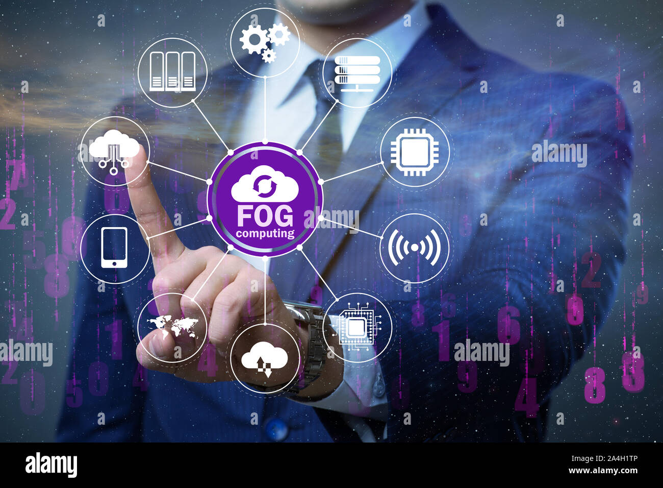 The fog and edge cloud computing concept Stock Photo - Alamy