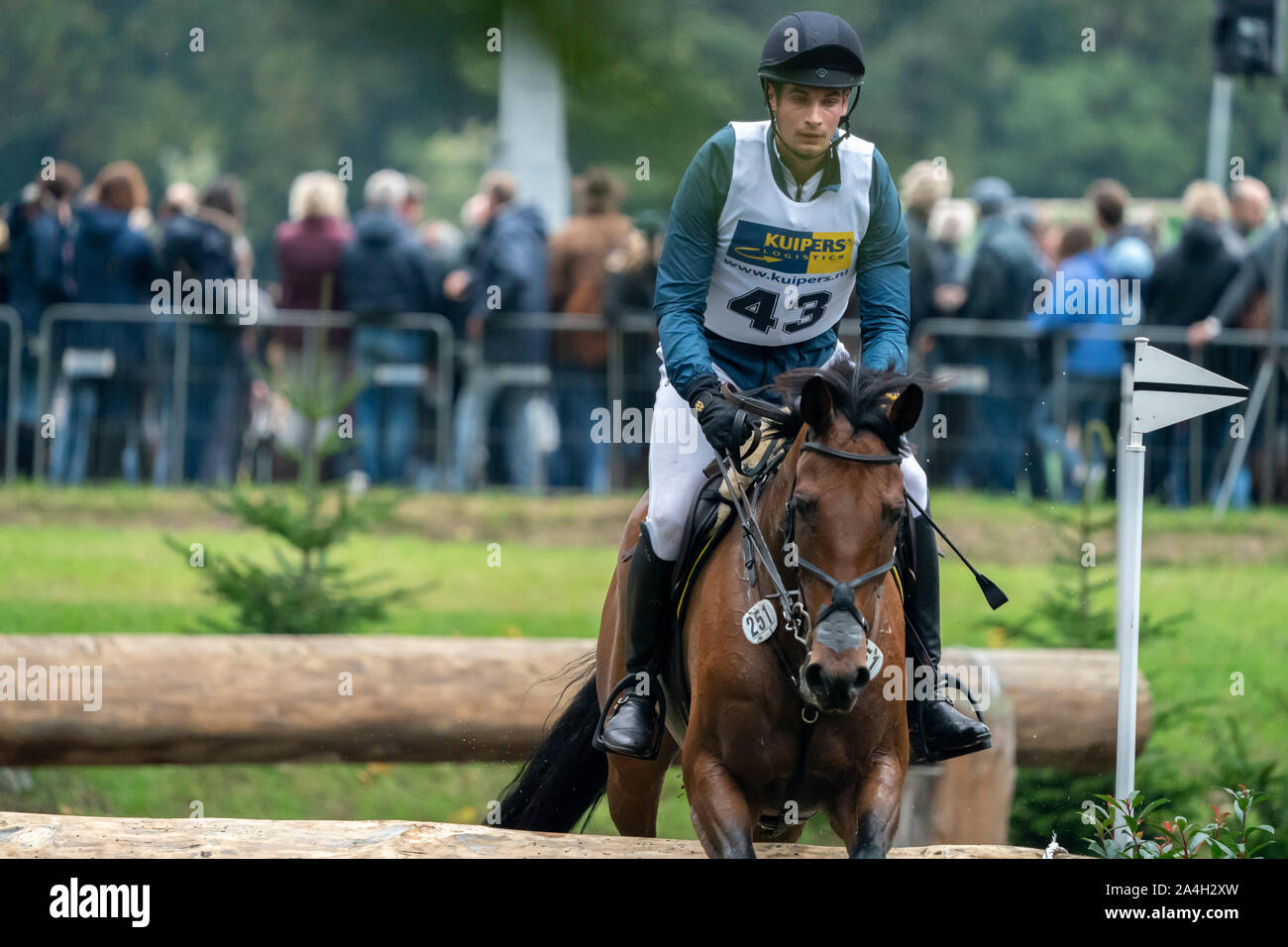 Christoph Wahler GER with Ignatz 22 during Military Boekelo on the 12th of October 2019 in Enschede, Netherlands. (Photo by Sander Chamid/SCS) Stock Photo