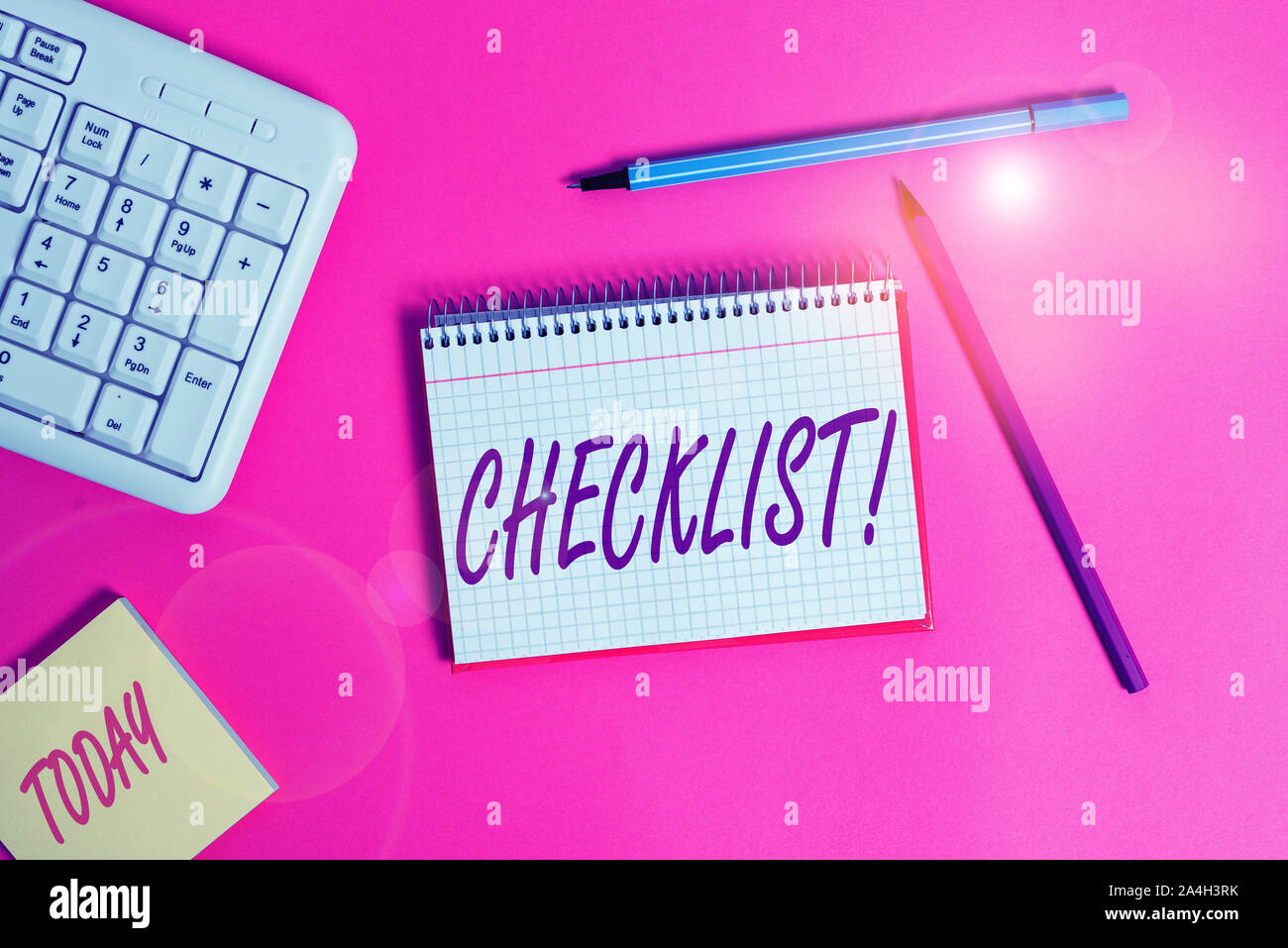 Conceptual hand writing showing Checklist. Concept meaning list items ...