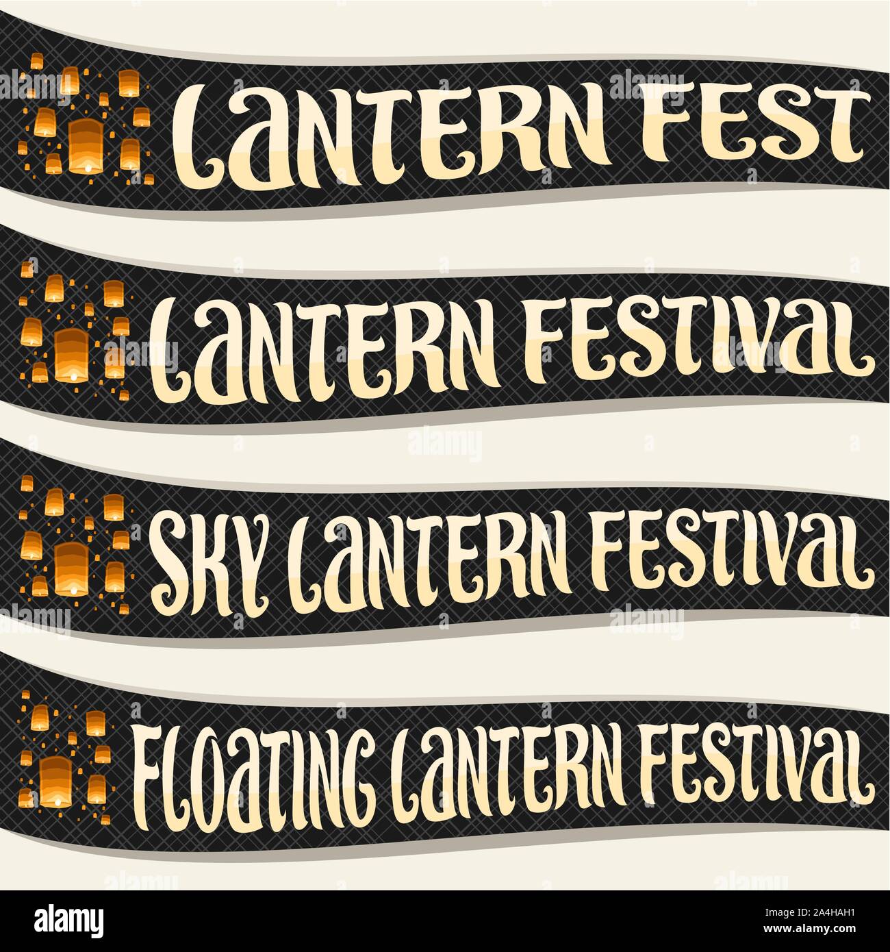 Burning candles in lanterns Stock Vector Images - Alamy