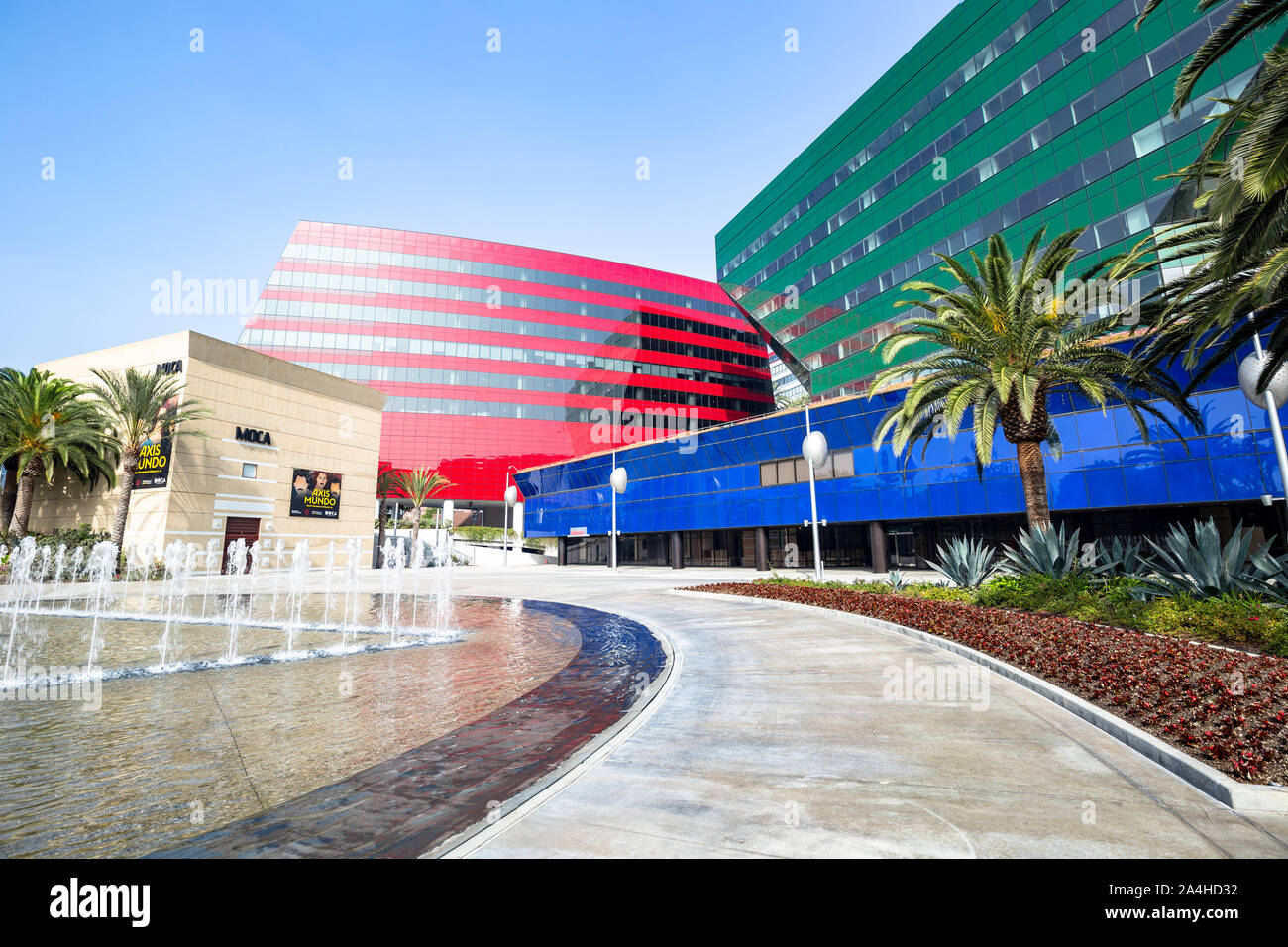 The Pacific Design Center, designed by Cesar Pelli, houses design showrooms and hosts events in West Hollywood, California Stock Photo