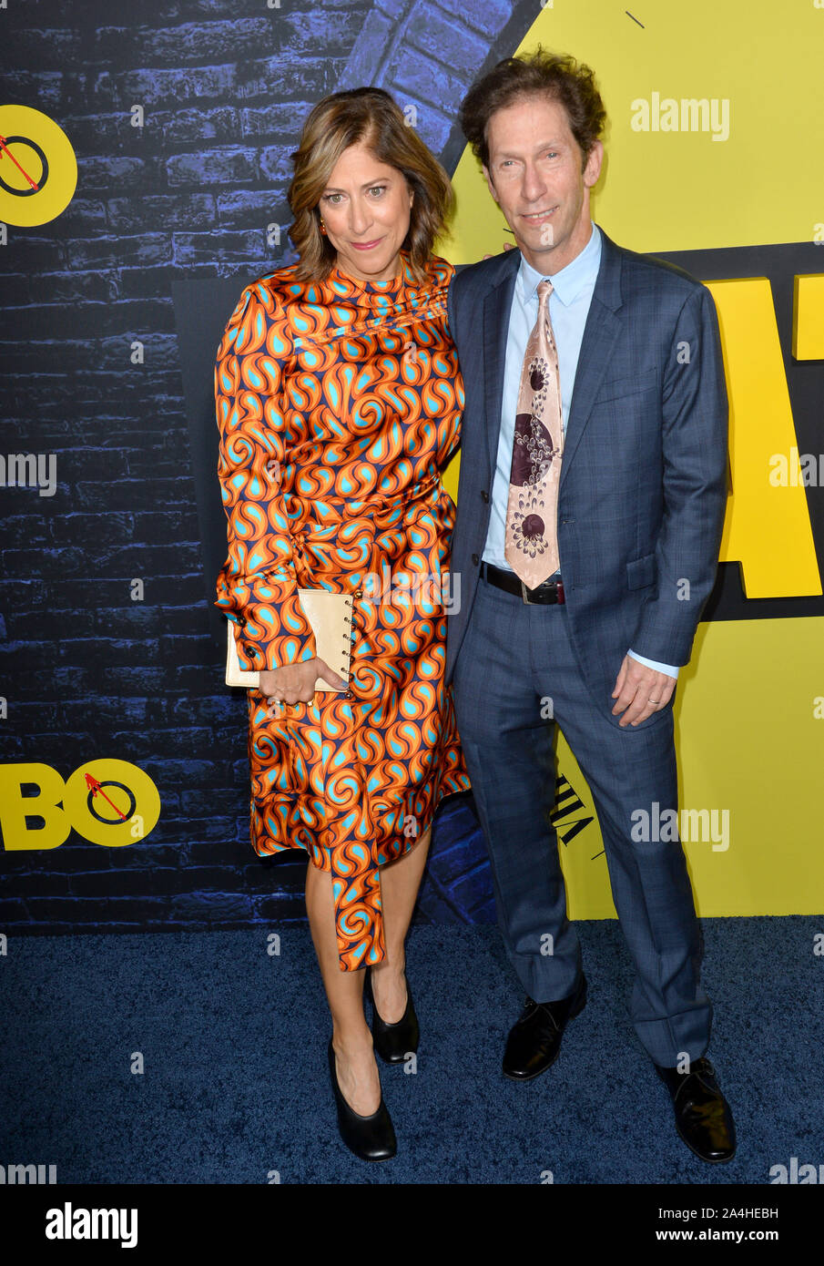 Los Angeles, USA. 14th Oct, 2019. Tim Blake Nelson & Lisa Benavides-Nelson at the premiere of HBO's 'Watchmen' at the Cinerama Dome, Hollywood. Picture: Paul Smith/Featureflash Credit: Paul Smith/Alamy Live News Stock Photo