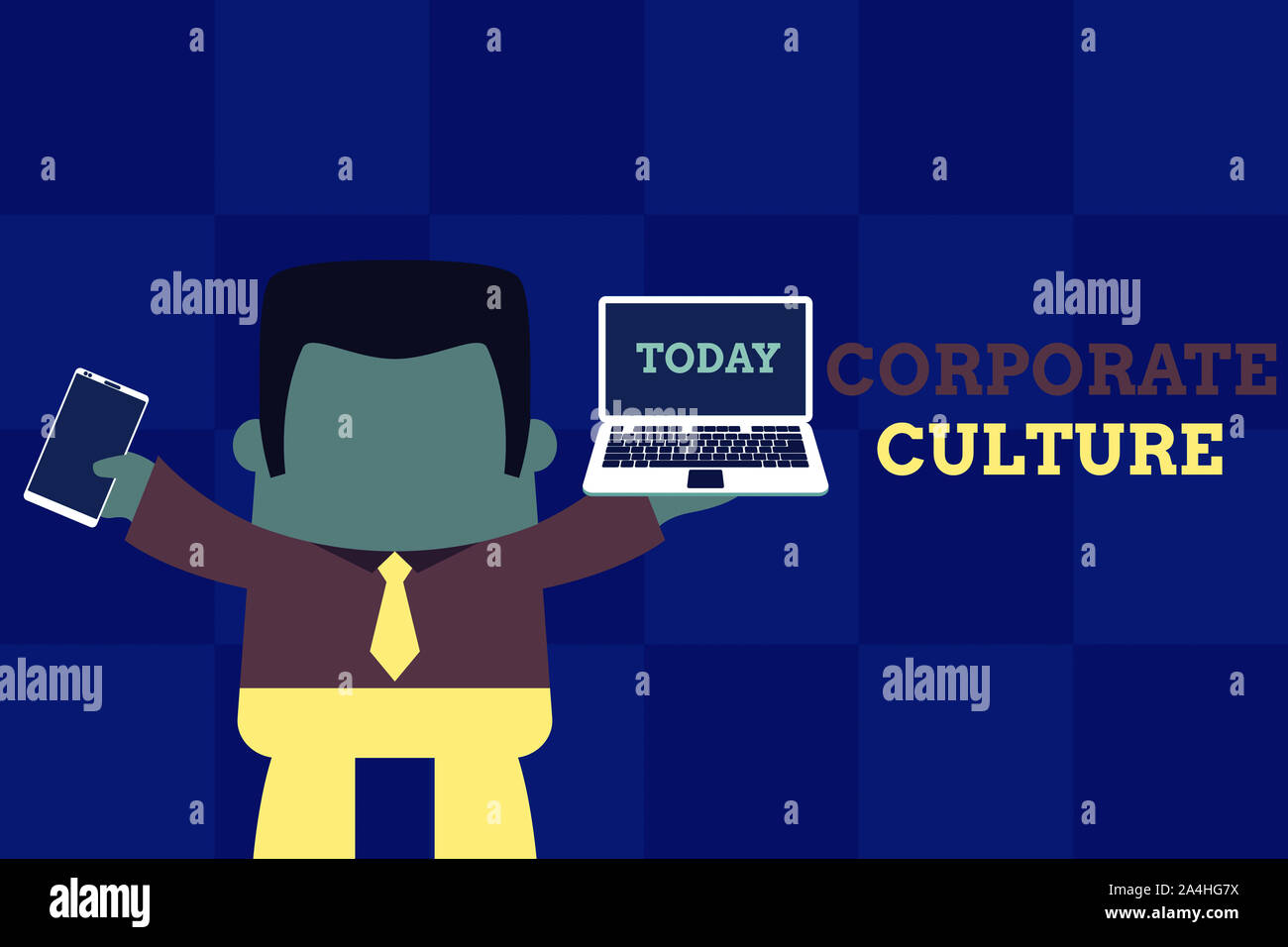 Text sign showing Corporate Culture. Business photo text pervasive ...