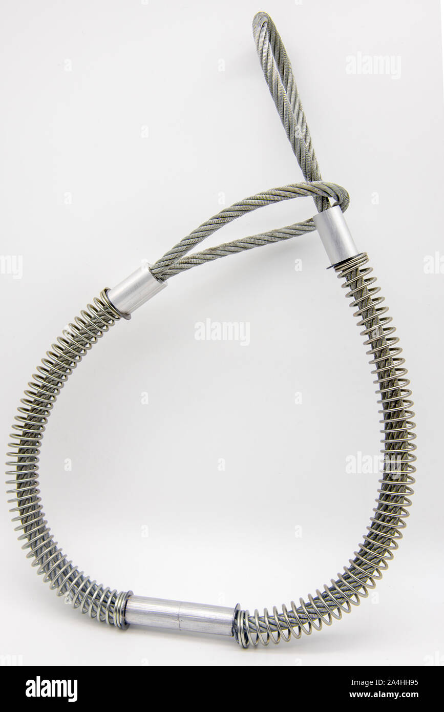 Securing Hose Using Rope Metal Safety rope for high pressure hoses, twisted Stock Photo - Alamy