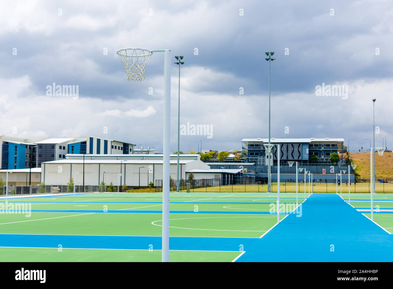 Empty Netball Courts Stock Photo