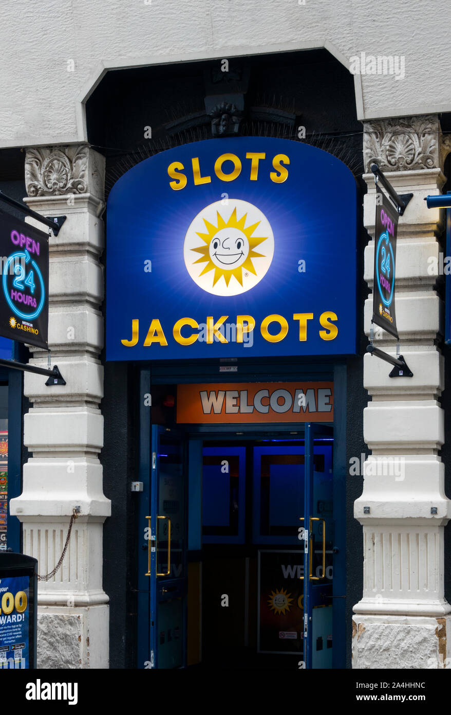 Entrance to a betting shop in Liverpool Stock Photo Alamy