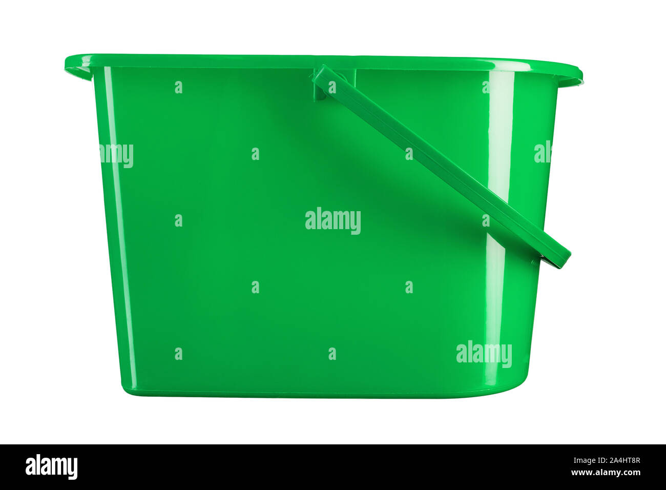 green bucket for mopping isolated on a white background. file contains