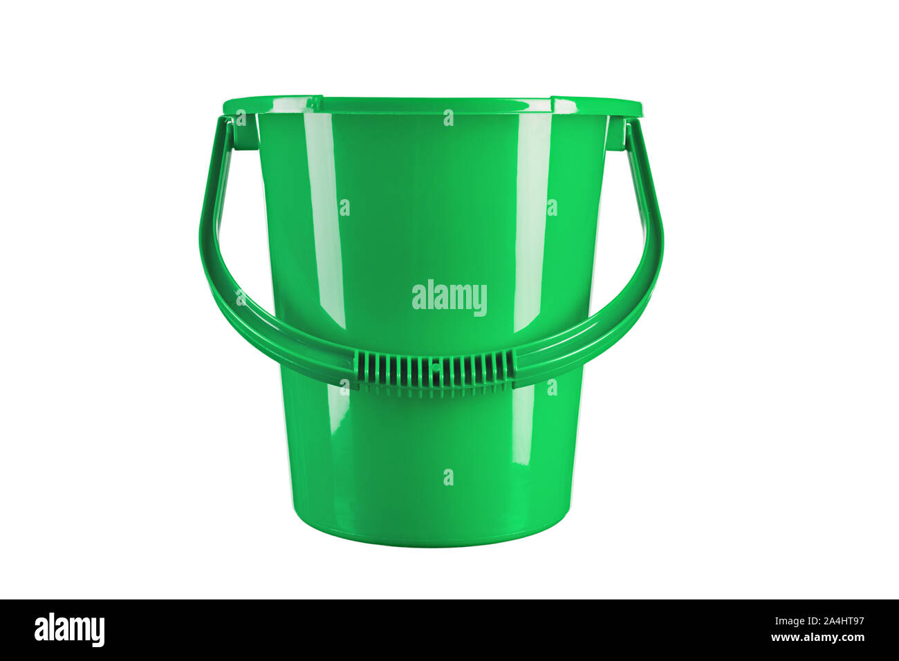 green bucket for mopping isolated on a white background. file contains
