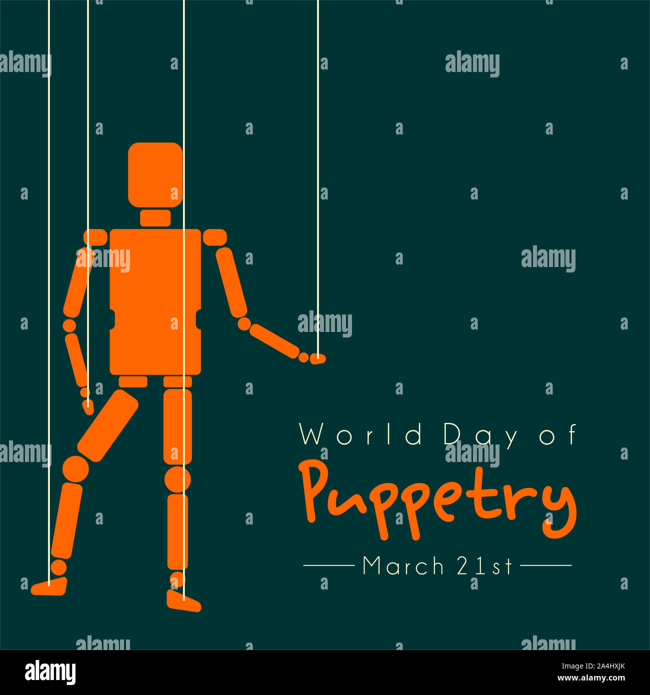 World Puppetry Day with Puppetry vector design Stock Photo Alamy
