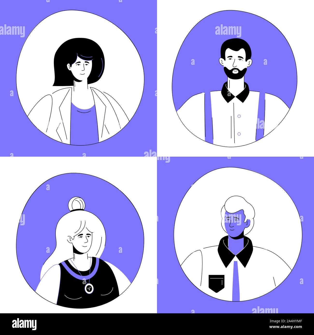 Creative team - set of flat design style characters Stock Vector Image ...