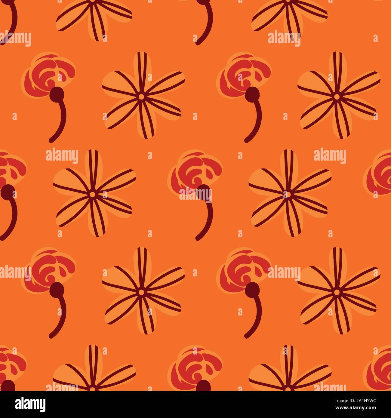 Orange and yellow blooms Stock Vector Images - Alamy