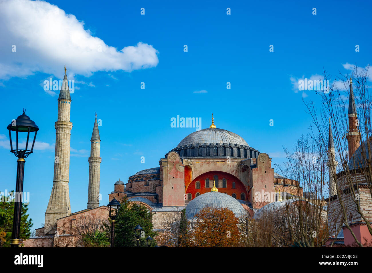 Istanbul, Turkey. 12.01.2012. Hagia Sophia, former Orthodox patriarchal basilica, later converted into a mosque and currently a museum, in the city of Stock Photo