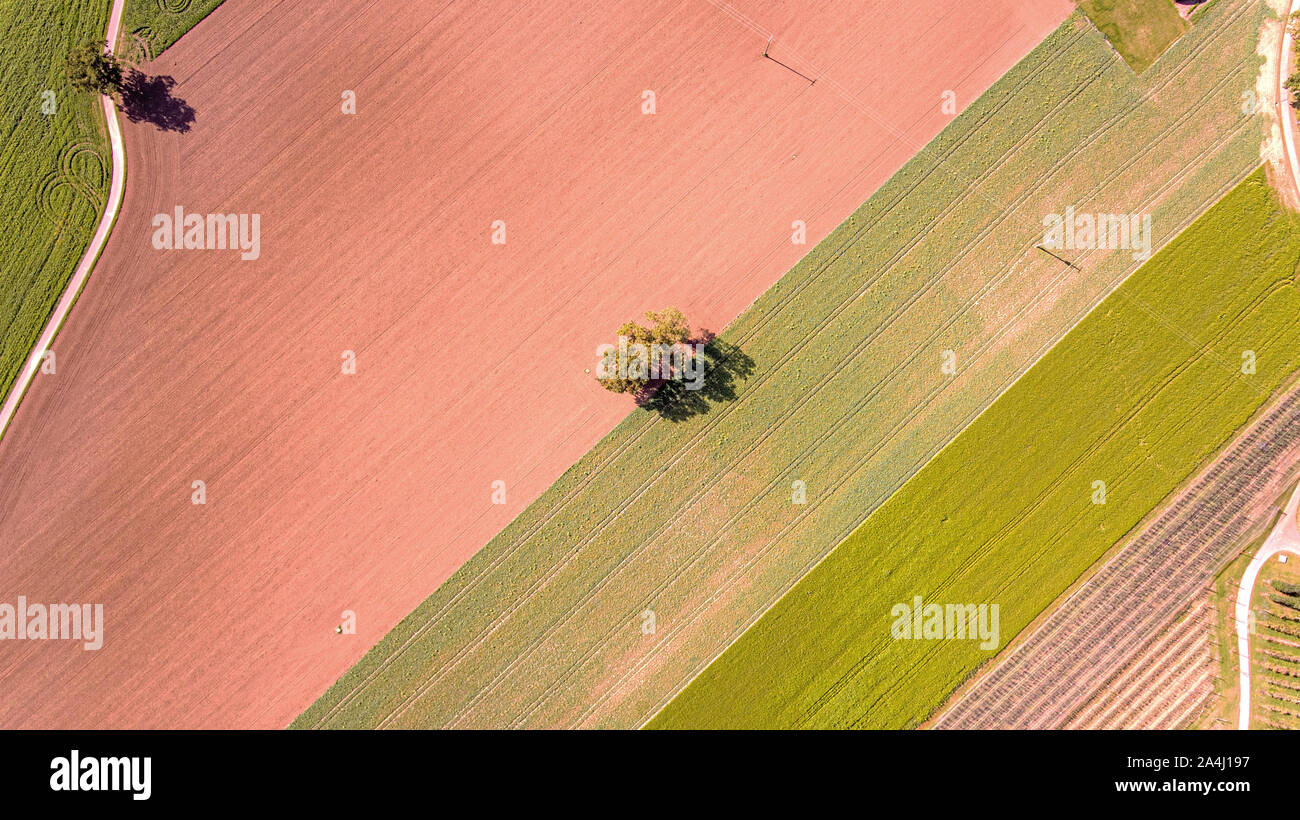 Aerial top down shot farm hi-res stock photography and images - Alamy