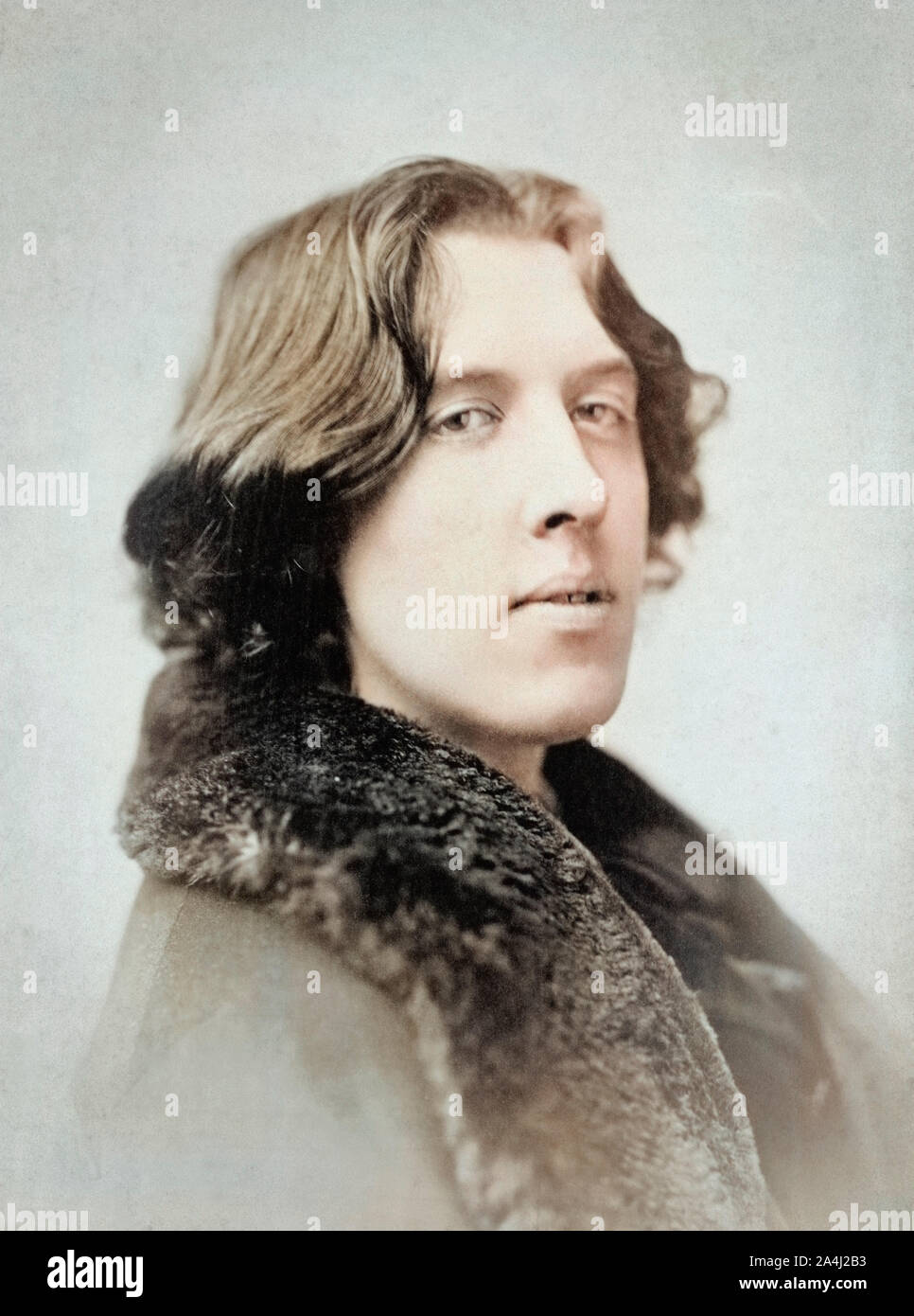 Oscar Wilde, 1854 - 1900.  Irish poet and playwright.  After a photogaph made in the early 1880’s by American photographer Napoleon Sarony. Stock Photo