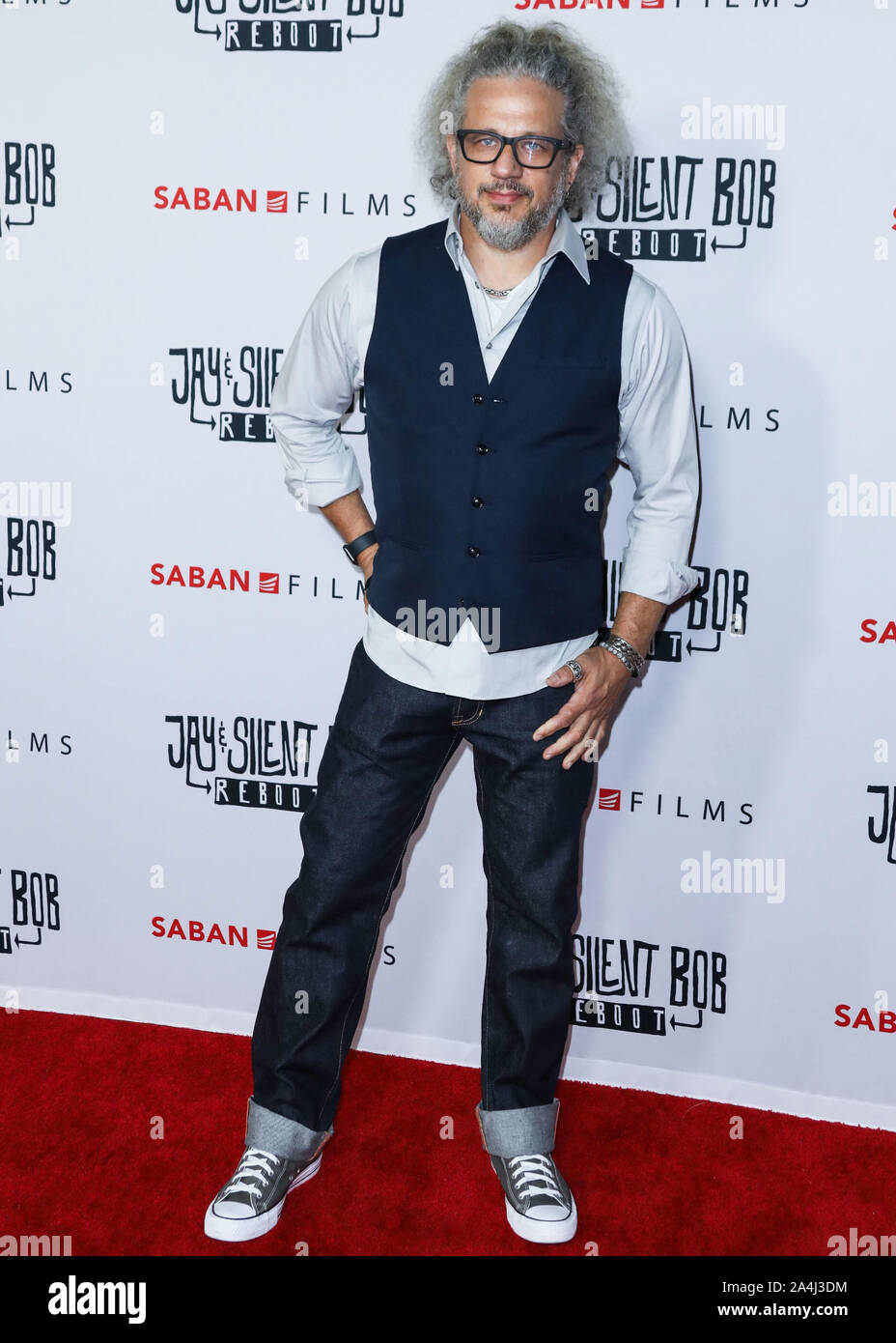 Hollywood, United States. 14th Oct, 2019. HOLLYWOOD, LOS ANGELES, CALIFORNIA, USA - OCTOBER 14: Actor Joseph D. Reitman arrives at the Los Angeles Premiere Of Saban Films' 'Jay and Silent Bob Reboot' held at the TCL Chinese Theatre IMAX on October 14, 2019 in Hollywood, Los Angeles, California, United States. (Photo by David Acosta/Image Press Agency) Credit: Image Press Agency/Alamy Live News Stock Photo