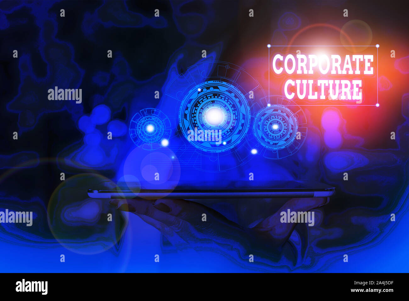 Text sign showing Corporate Culture. Business photo text pervasive ...