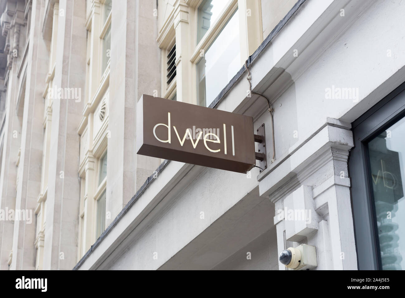 Dwell sign logo, London, England Stock Photo