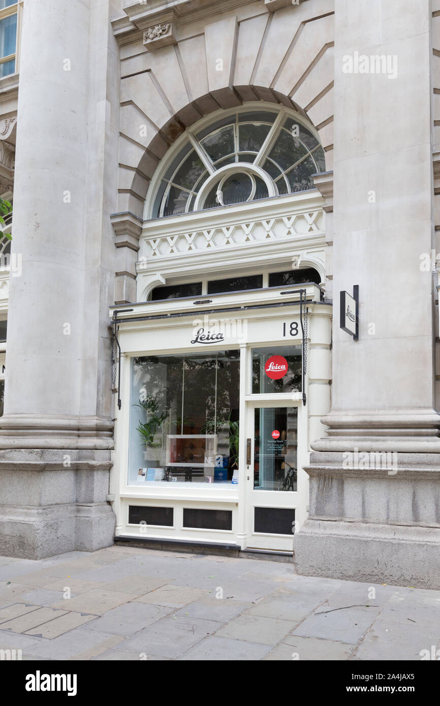Leica sign logo, London, England Stock Photo