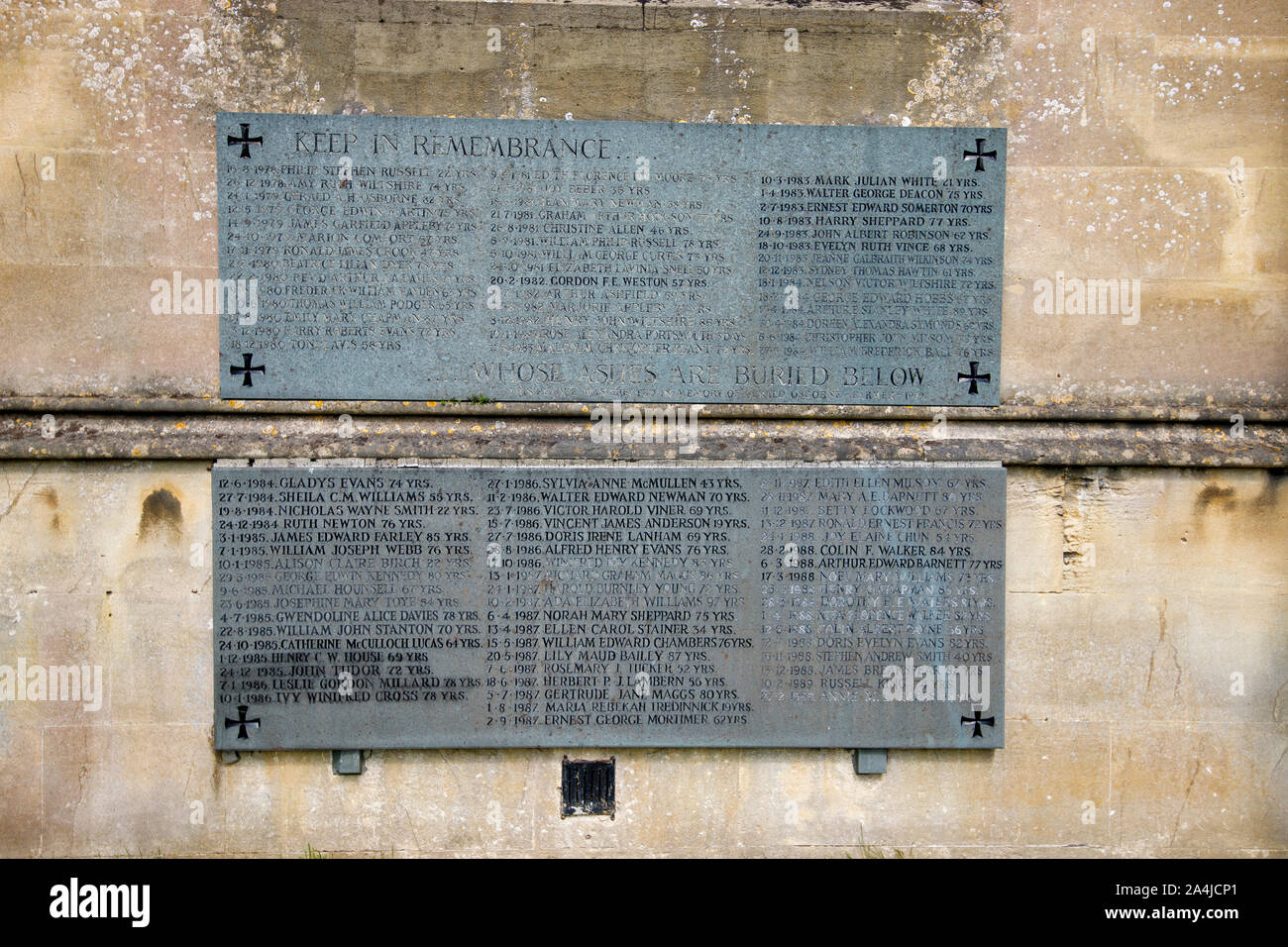 The Remembrance Garden at All Saints, Weston, Bath Stock Photo Alamy