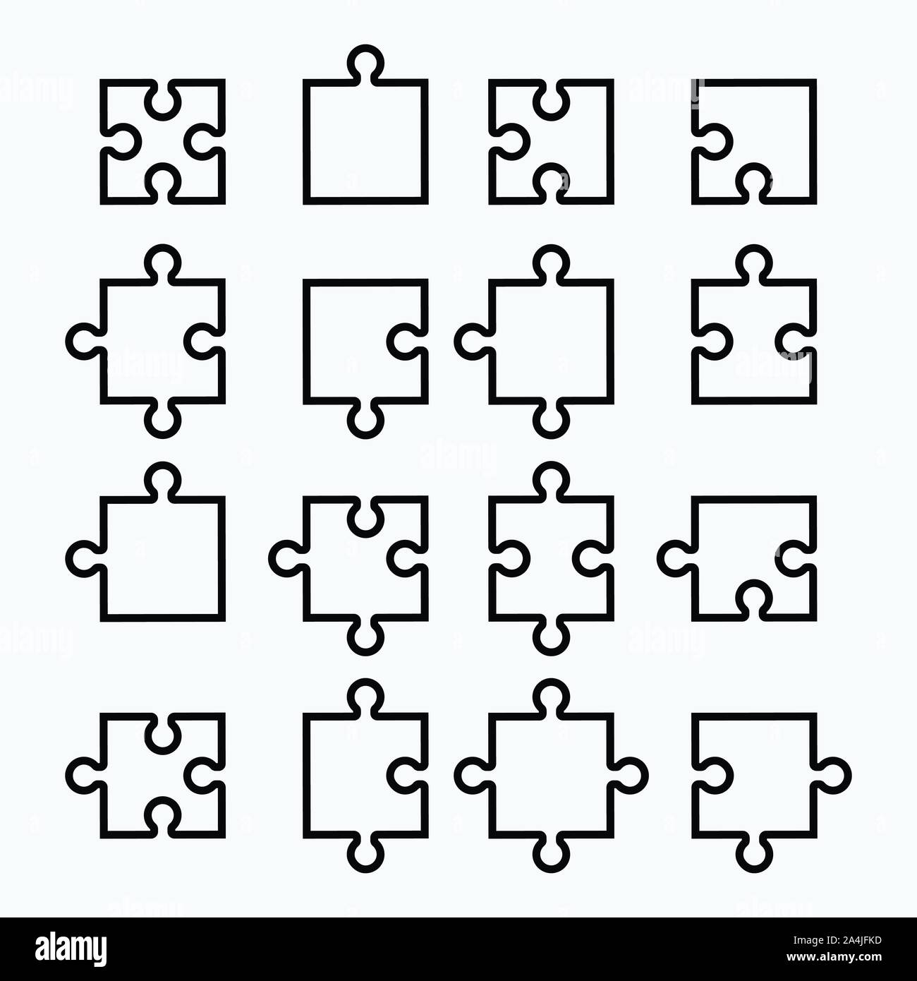 Puzzle icon set . vector illustration Stock Vector Image & Art - Alamy