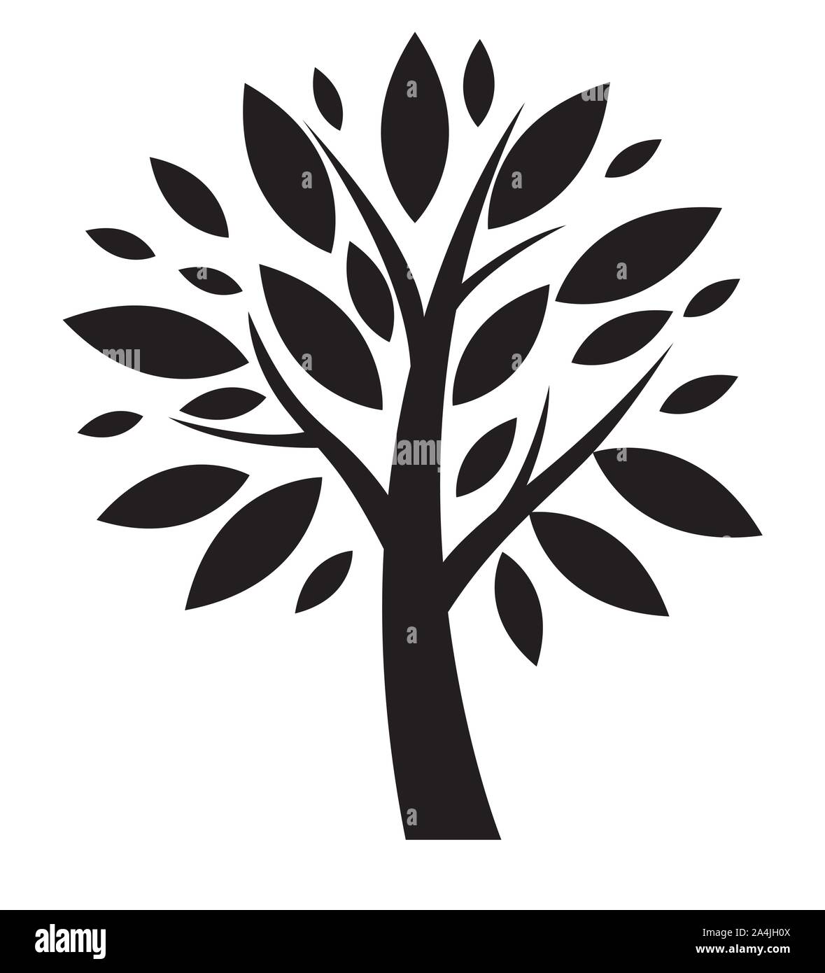 Abstract Vector Green Tree Illustration Stock Vector Image & Art - Alamy