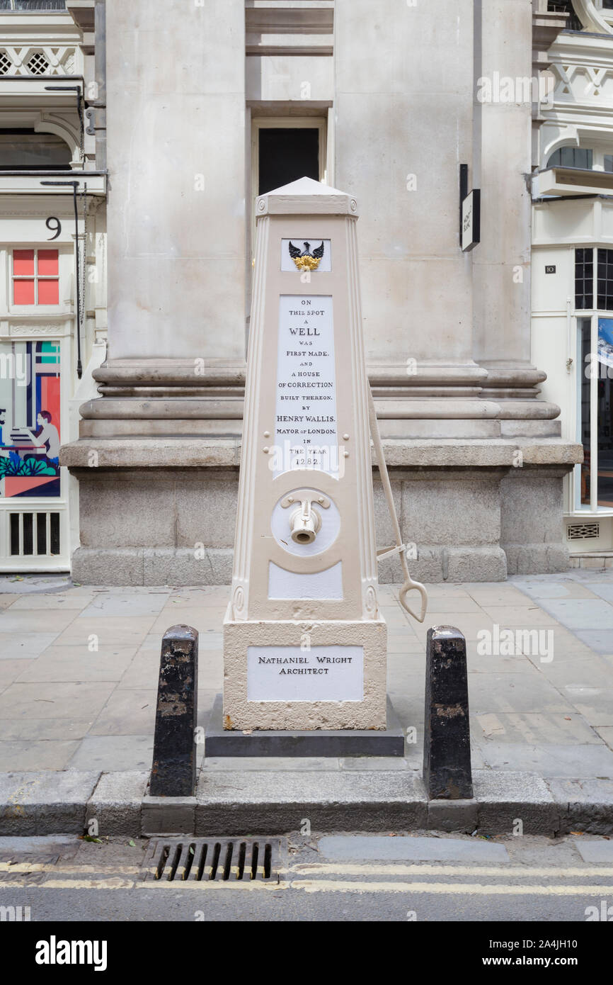 The Cornhill Water Pump, London, UK Stock Photo