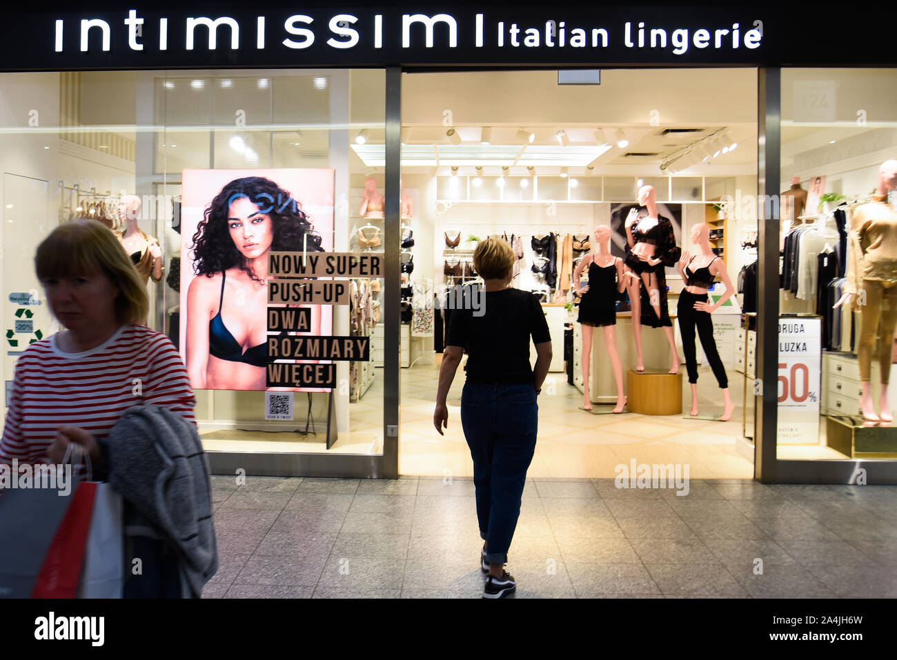 women shopping red underwear lingerie in store shop interior Rome Italy  Stock Photo - Alamy