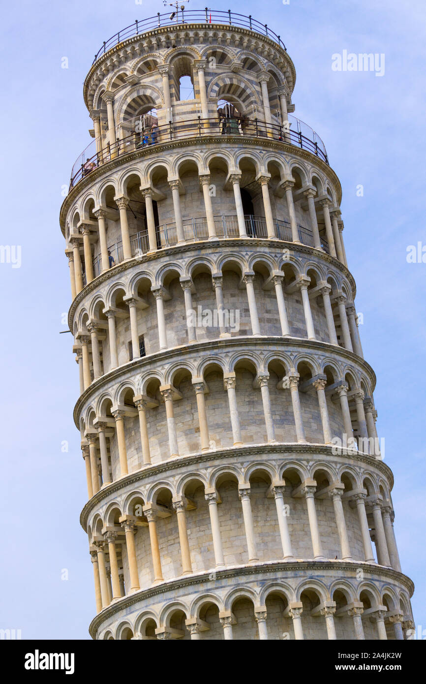 Italy, Tuscany, Pisa, the leaning tower in Piazza dei Miracoli Stock Photo