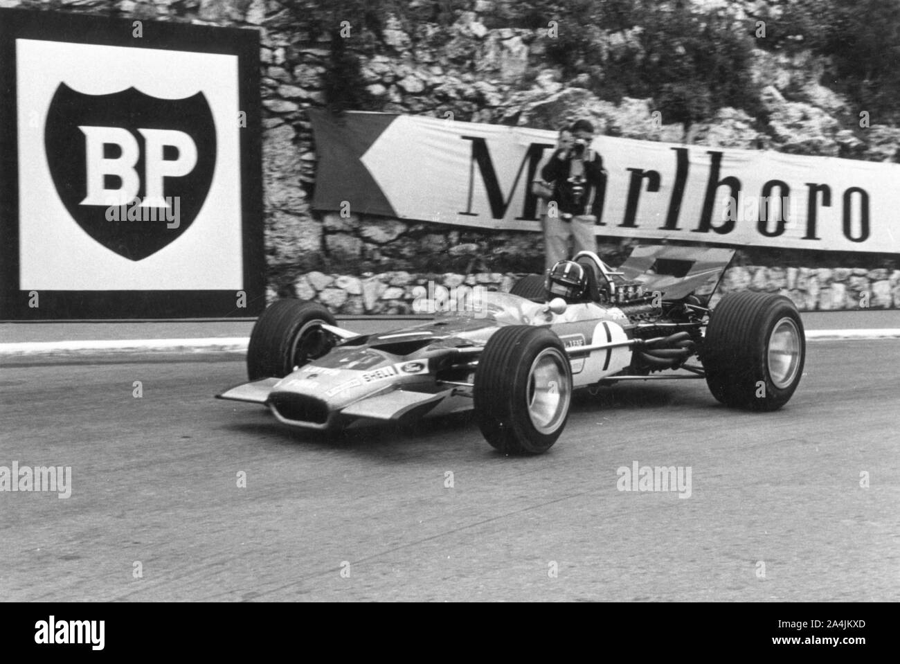 1969 Lotus 49b, Graham Hill, Monaco Grand Prix. Stock Photo