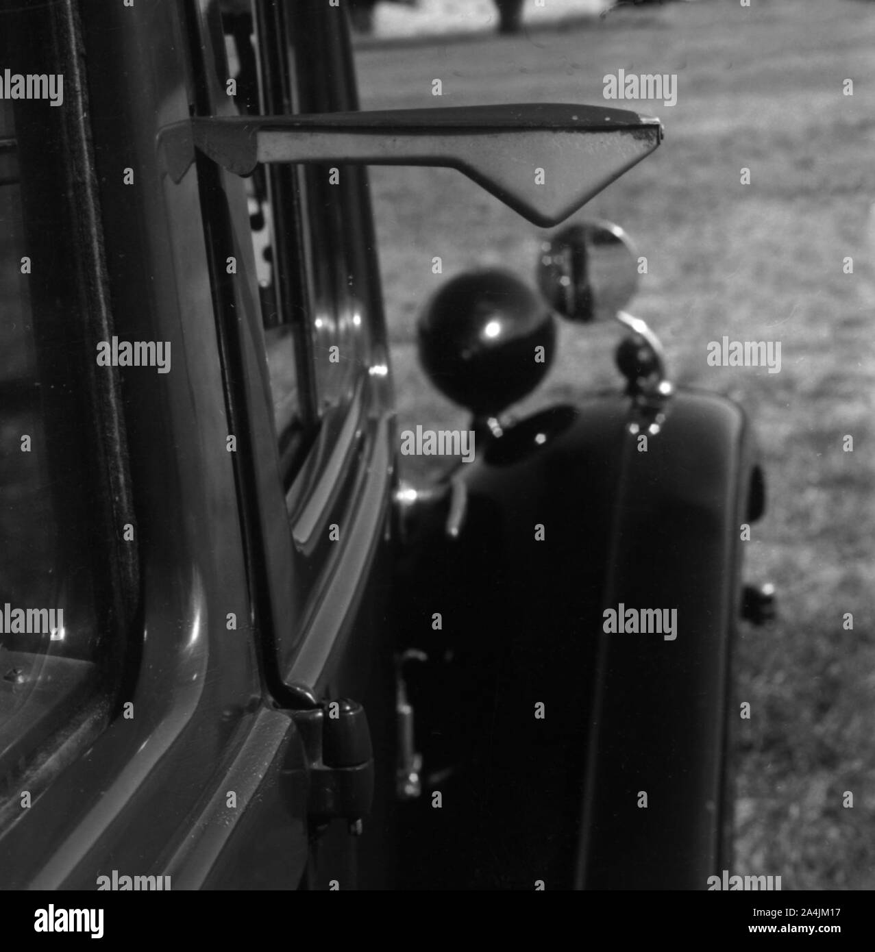Semaphore indicator arm on 1937 Morris 8 series II. Stock Photo