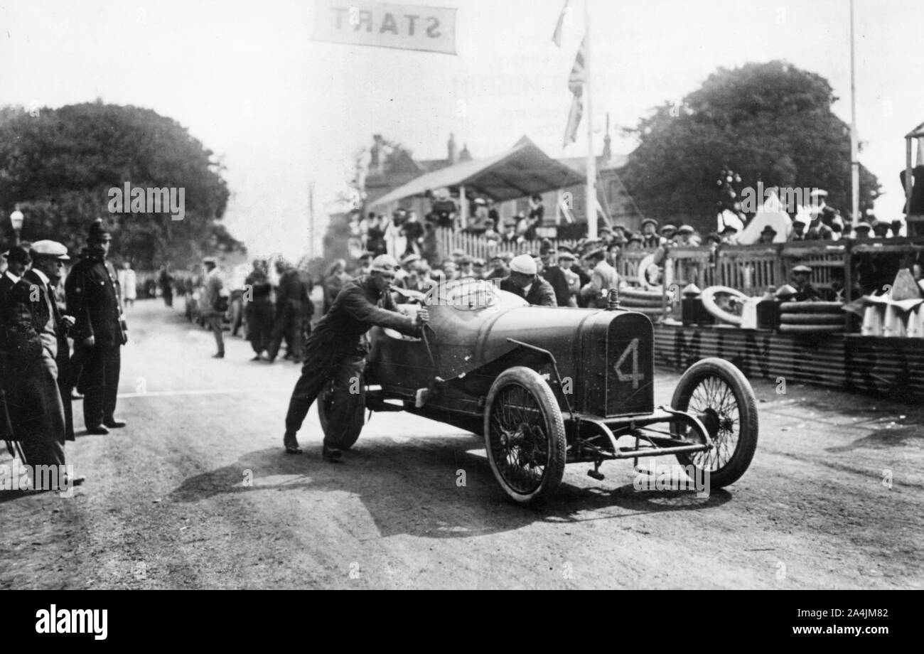 Sunbeam, Kenelm Lee Guinness, 1914 Isle of Man Tourist Trophy. Stock Photo