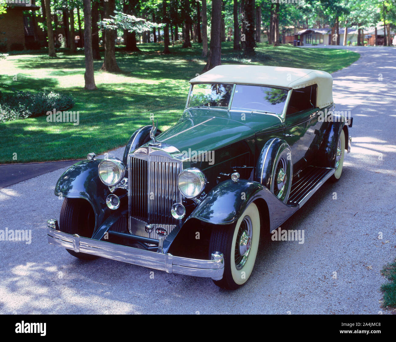 1933 Packard V12 by Dietrich. Stock Photo