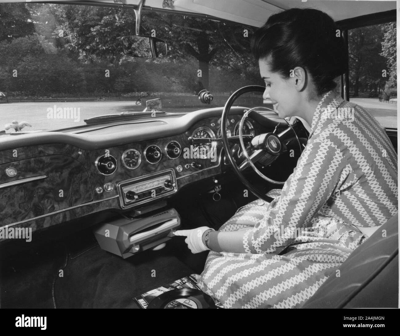 Phillips Auto Mignon in - car record player circa 1962. Stock Photo