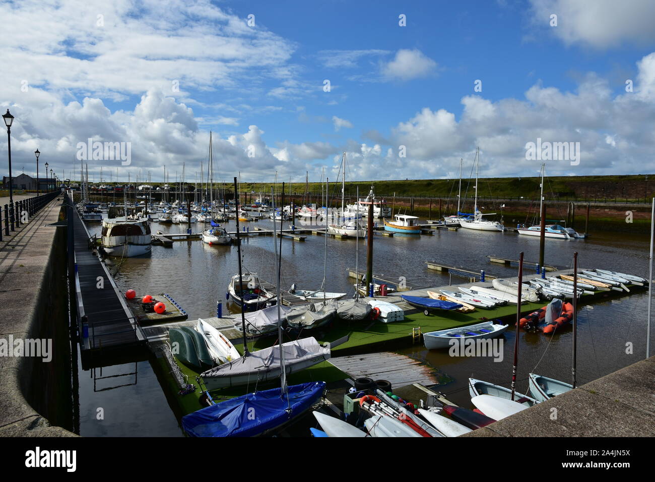 The marina, Maryport, Cumbria Stock Photo