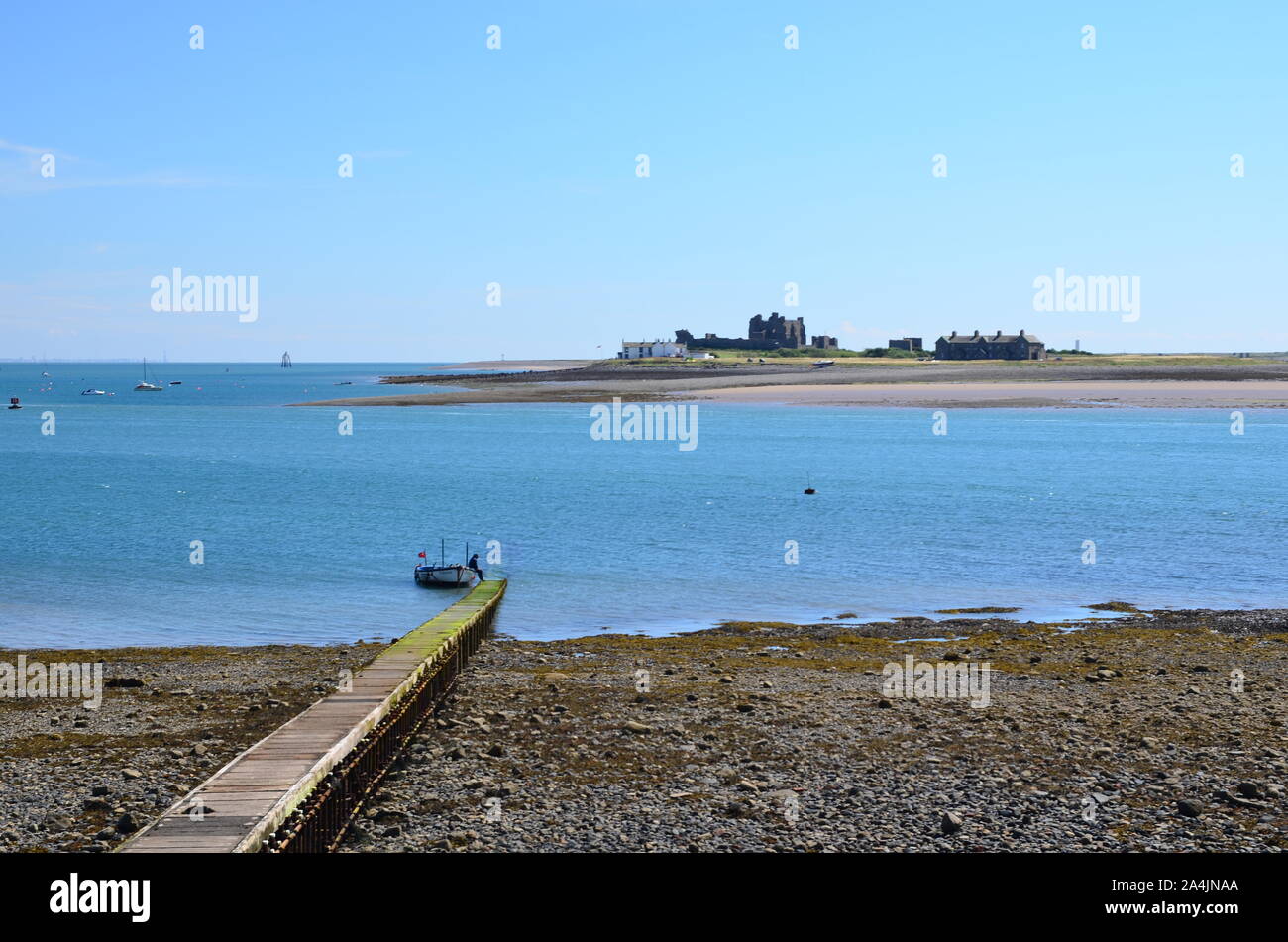 Piel Island and ferry boat, Cumbria Stock Photo - Alamy