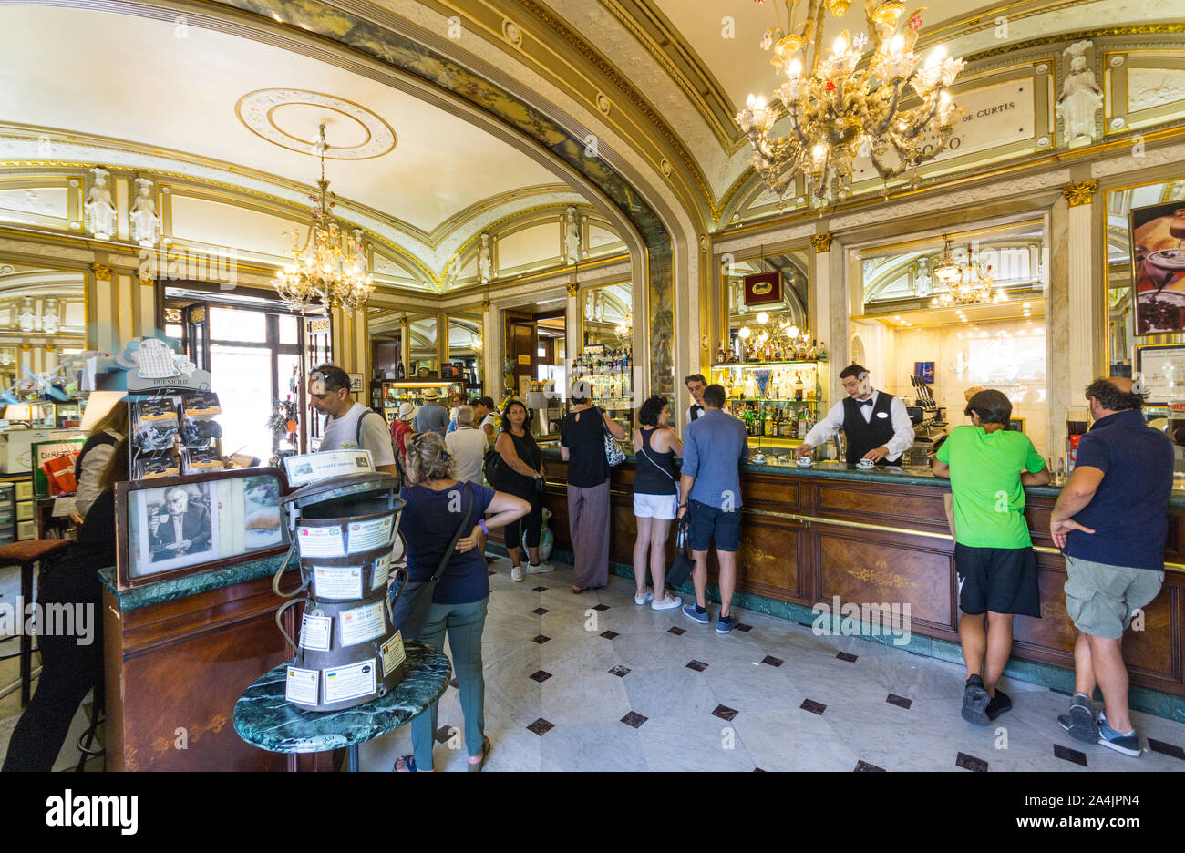Cafe Gambrinus Naples Italy Stock Photo Alamy