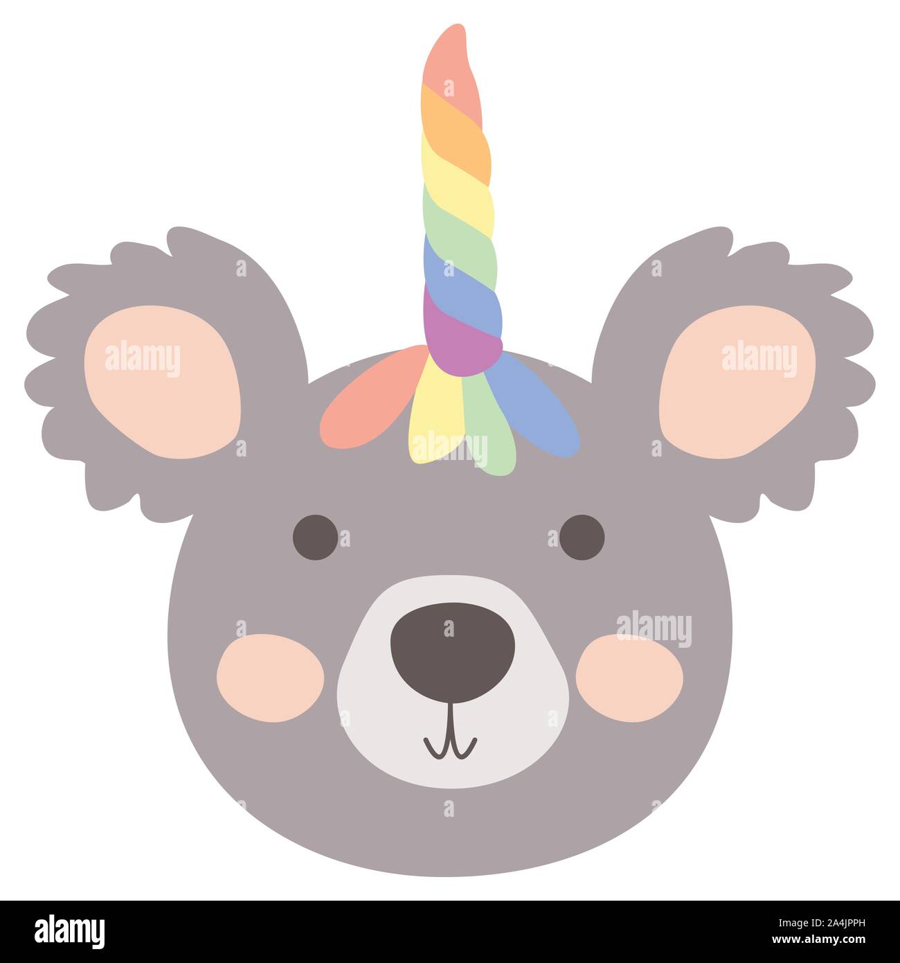 KoalCorn. Magic Cute Unicorn Koala Bear with Rainbow Horn. Kawaii ...