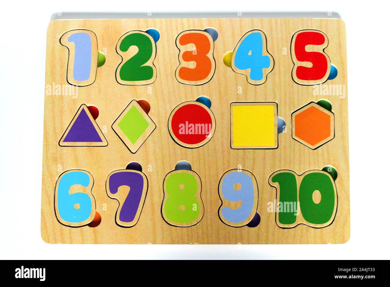 Baby or child wooden number jigsaw puzzle Stock Photo - Alamy