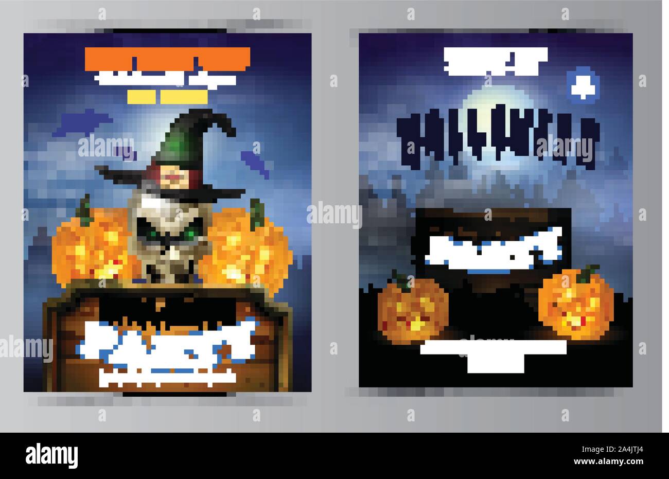 Halloween vertical background with pumpkins Stock Vector Image & Art ...
