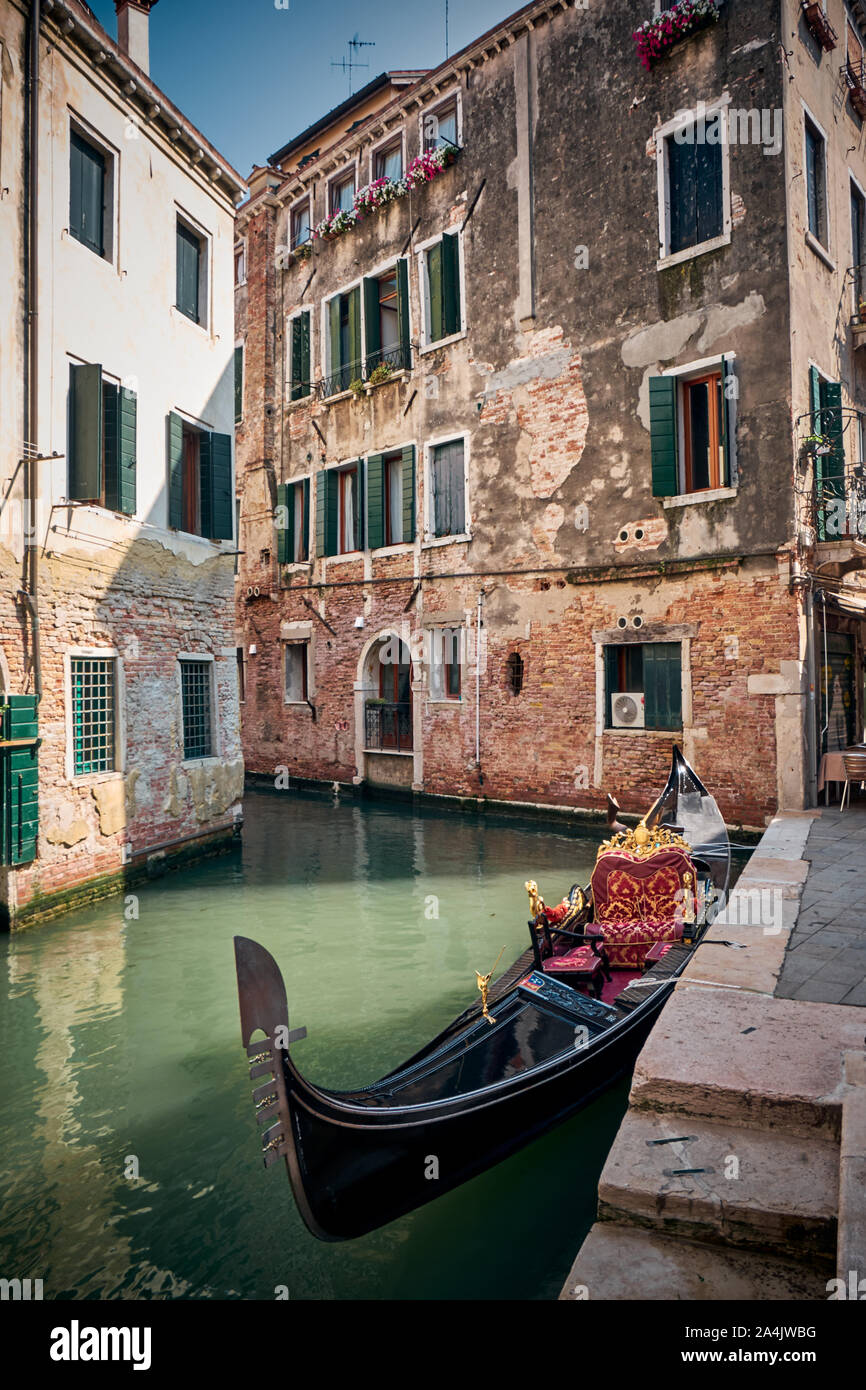 Venice, Italy - June 19, 2019: The landscape of street in Venice city, Italy Stock Photo