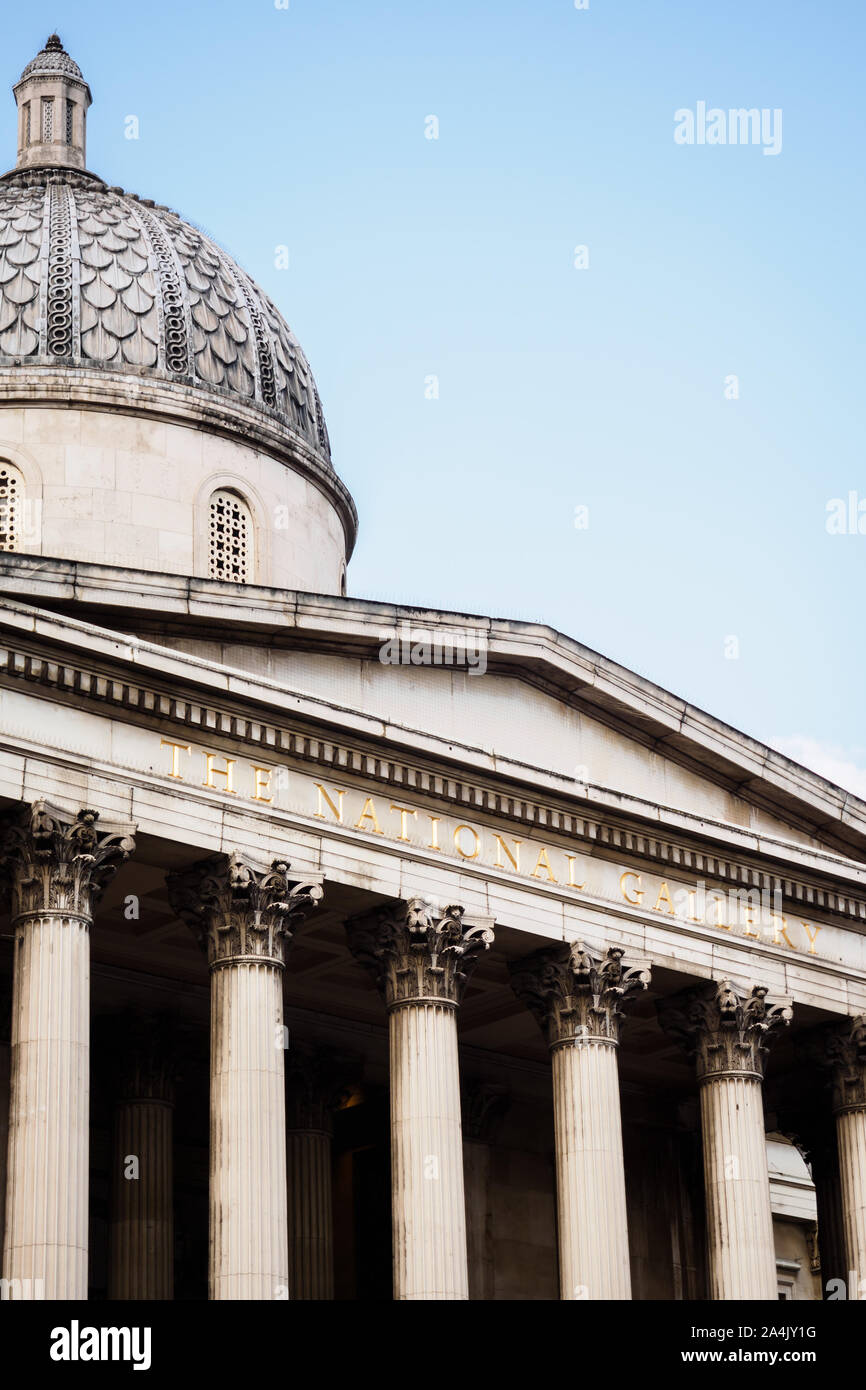 The dome of the National Gallery in London Stock Photo Alamy