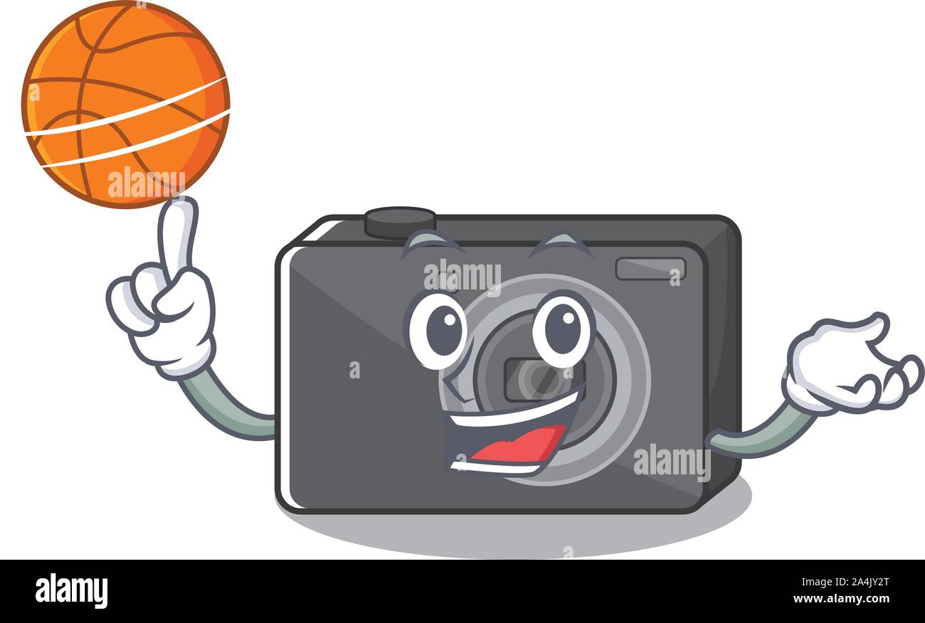 With basketball digital camera in the cartoon shape Stock Vector Image ...