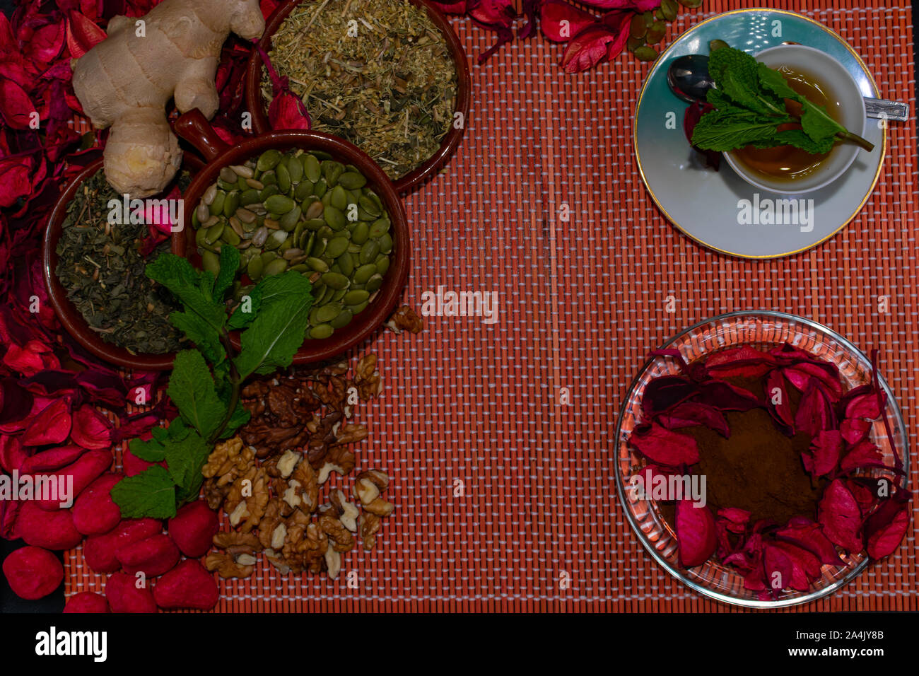 herbs of traditional medicine, naturopathy Stock Photo