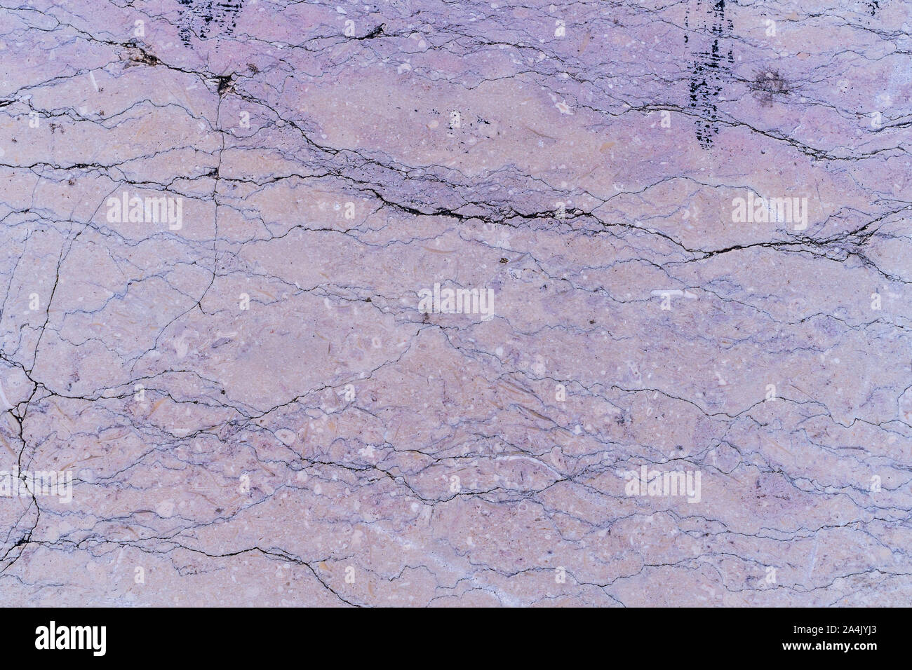 Texture of light marble in stone and smooth surface with thin cracks ...